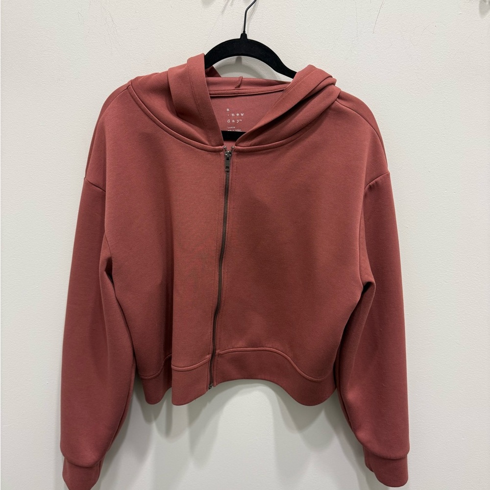 a new day Women's Dusty Rose Zip-Up Hoodie